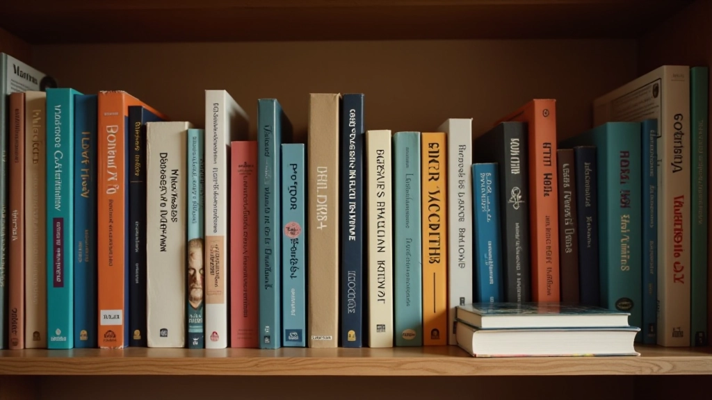 Boeken op plank met verschillende titels over persoonlijke ontwikkeling en cultuur