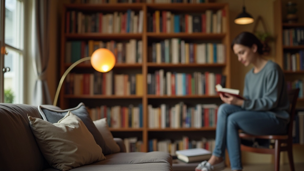 Gezellige leeshoek met boeken en natuurlijk licht